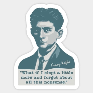 Franz Kafka Portrait and Quote Sticker